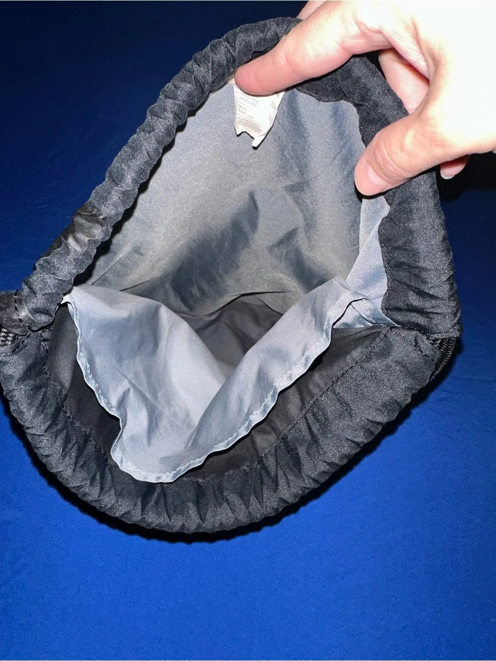 Nike Black Drawstring Gym Sack with White Swoosh Accent